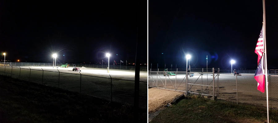 Security lights at A Veteran Storage to provide a well-lit, safe and secure area for your storage needs.