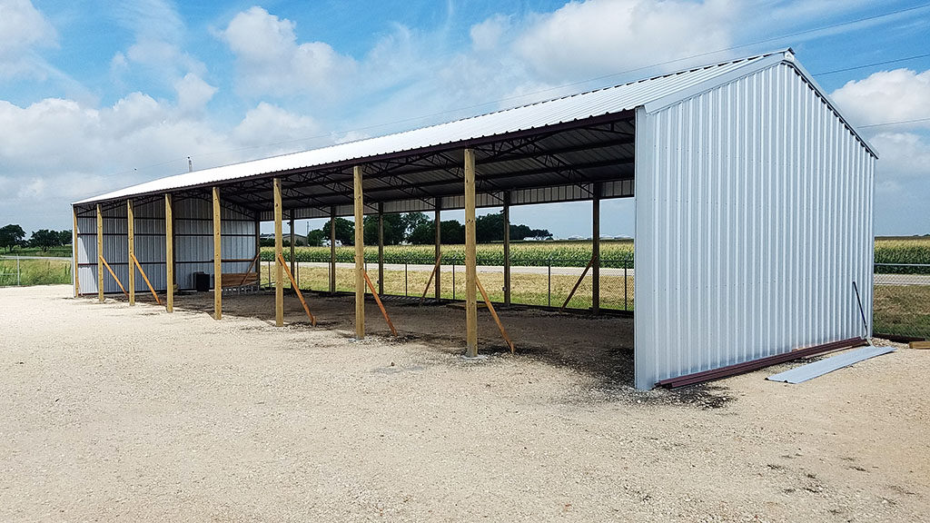 Covered spaces available at A Veteran Storage in Taylor, TX.